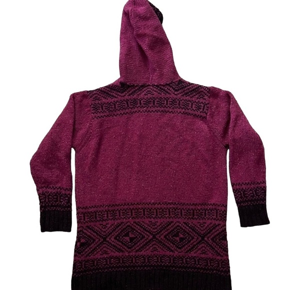 Aran Craft Merino Wool Zip Front Hood Wool Sweater S - Picture 2 of 6